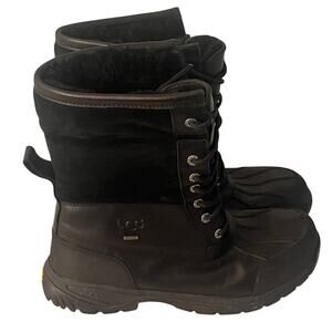 UGG Butte 5521 lace-up Black Waterproof Boot Men size: 11 Vibram Sole